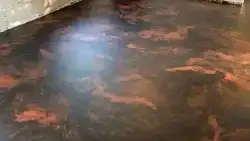 Copper and black metallic epoxy floor — epoxy flooring near me in Parrish, FL