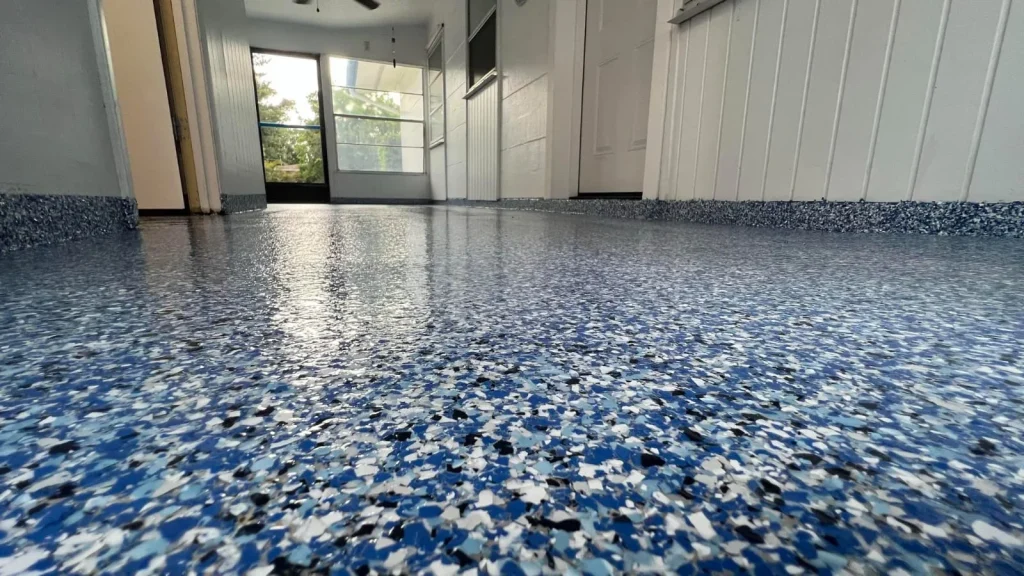 Flake garage floor