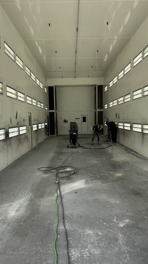 Slab during grinding