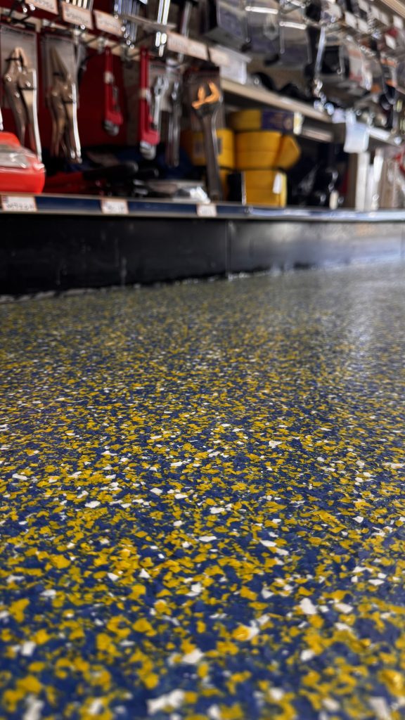 Workshop flake floor