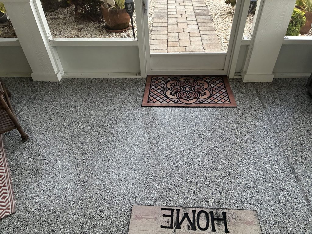 Screened entry lanai coating