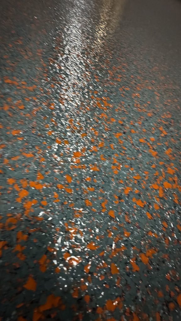 Commercial flake floor